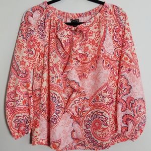 Darling NewDirections colorful peasant top, S